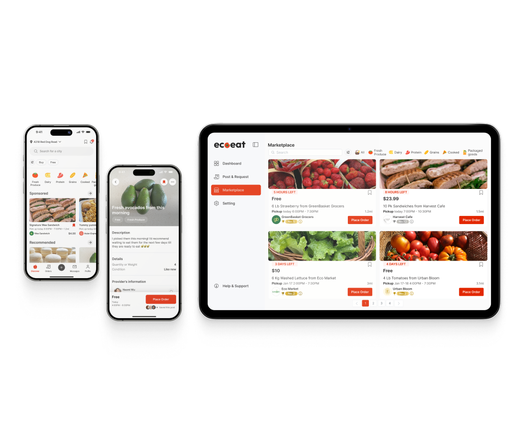 Transform food waste into opportunity with AI-powered platform where businesses and individuals can trade surplus food effortlessly